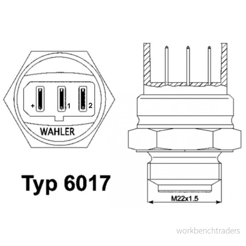 Termokontakt, kylarfläkt Wahler 6017.85D 4029783004520