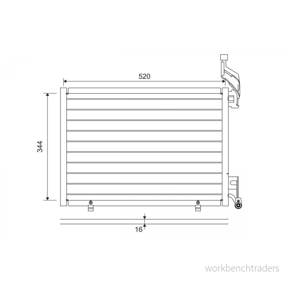 VALEO 814075 Condenseur De Clim sans déshydrateur Aluminium 361 R 134a FORD: FIESTA 6, 6 Van 3276428140759