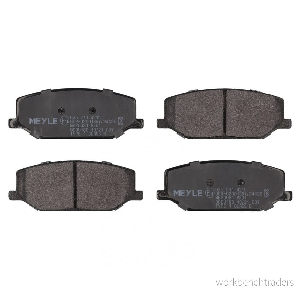 MEYLE 025 211 4215 Jeu de plaquettes frein ORIGINAL Quality Essieu avant non préparé pour indicateur d'usure avec tôle anti bruit SUZUKI: Jimny SUV 4040074074749