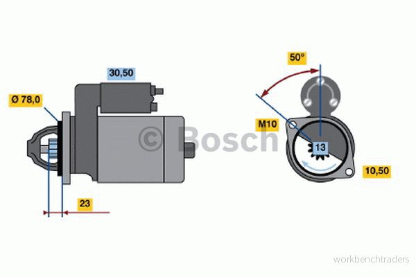 Startmotor BOSCH 0 986 019 361 3165143536742
