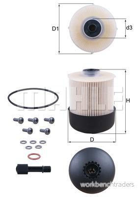 Knecht Bränslefilter KX 338/26D för Mercedes-Benz, Nissan, Renault och Dacia 4009026930274