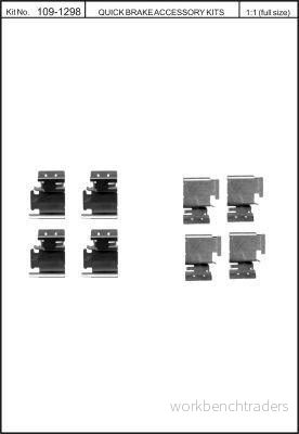 Tillbehörssats, skivbromsbelägg QUICK BRAKE 109 1298 5706021080360