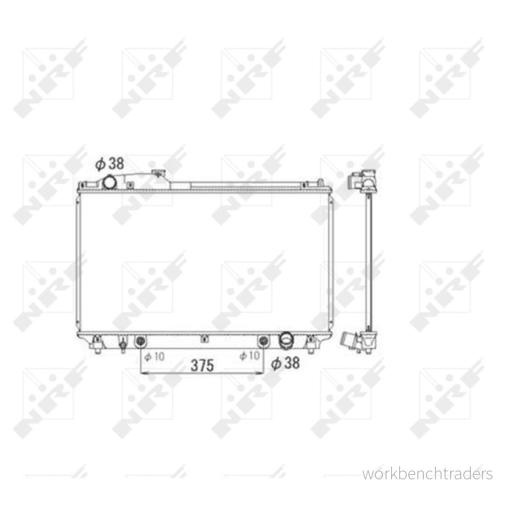 NRF 53584 radiateur du moteur Aluminium 758 425 16 Grille de soudée LEXUS: LS III 8718042063328