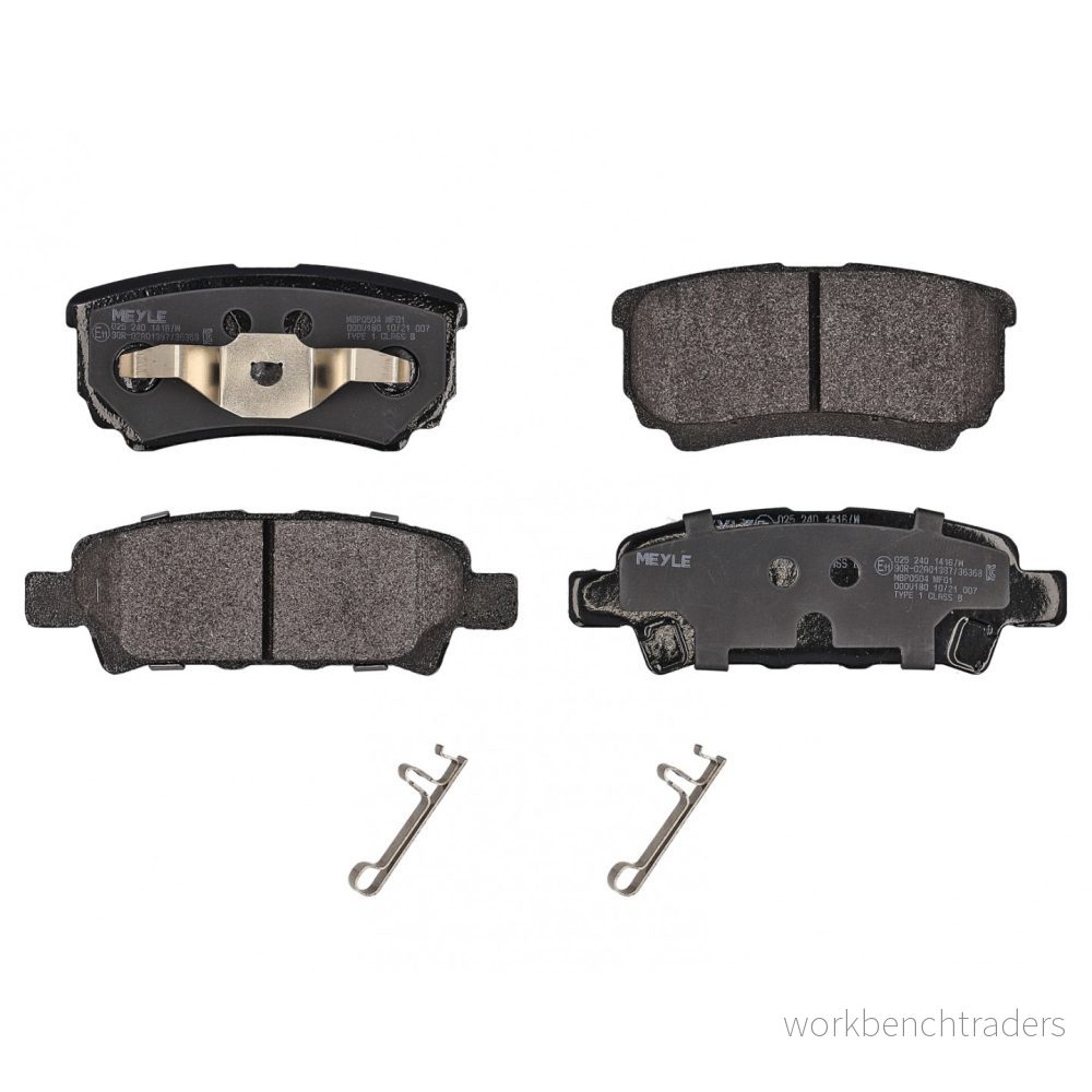 MEYLE 025 240 1416/W Jeu de plaquettes frein ORIGINAL Quality Essieu arrière avec indicateur d'usure tôle anti bruit JEEP: Compass, Patriot 4040074061213