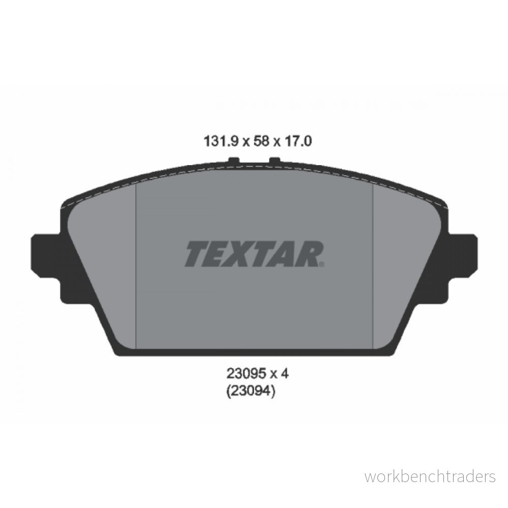 TEXTAR 2309501 Jeu de plaquettes frein non préparé pour indicateur d'usure NISSAN: Almera Tino, Primera 5 portes, Berline 4019722266904