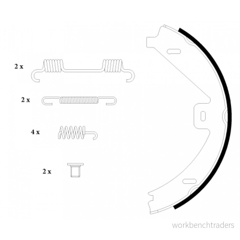 TEXTAR 91069100 Mâchoires De frein à main sans levier du avec accessoires MERCEDES BENZ: Classe E Berline, GLK, C Coupe 4019722304323