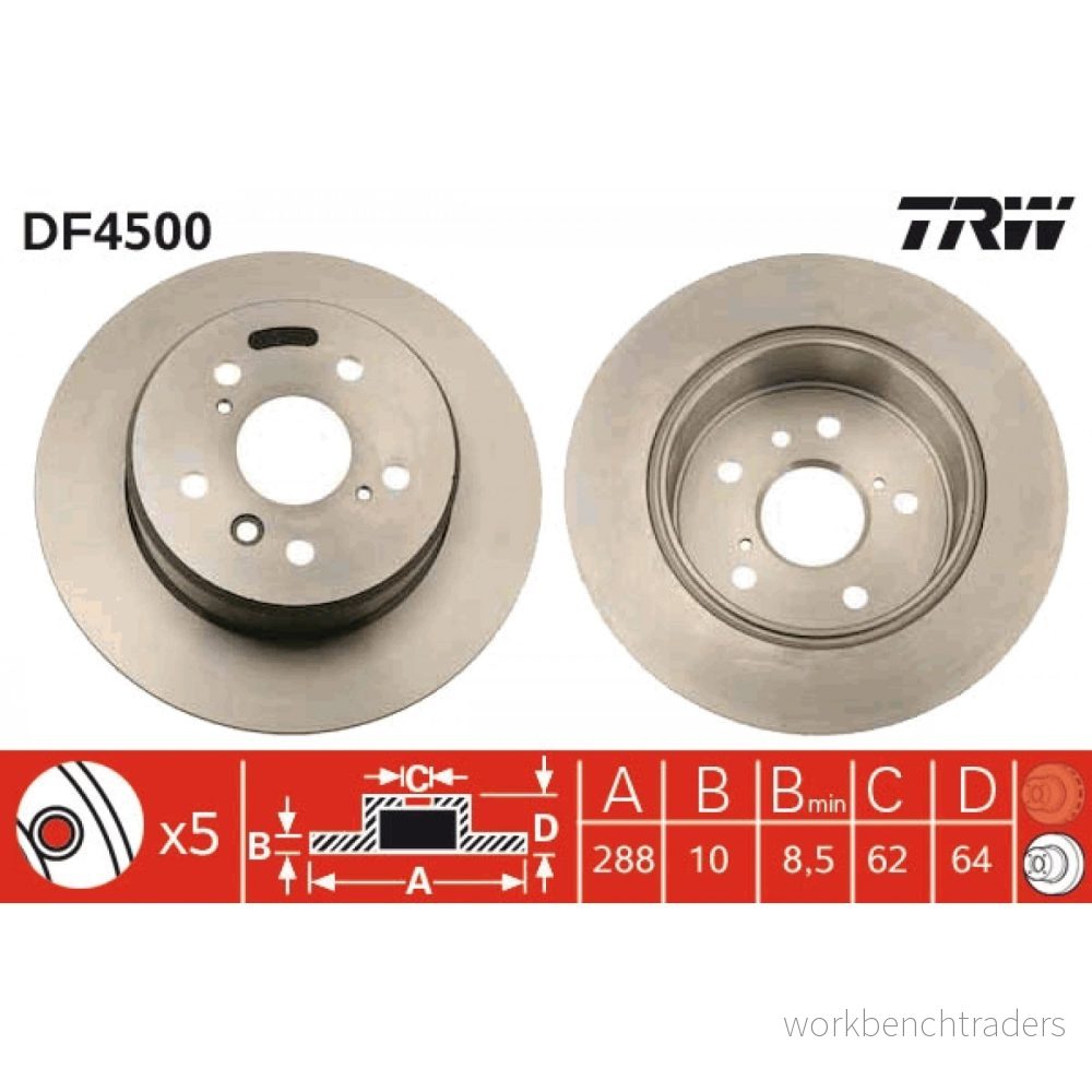 Bromsskiva TRW DF4500 3322937473786