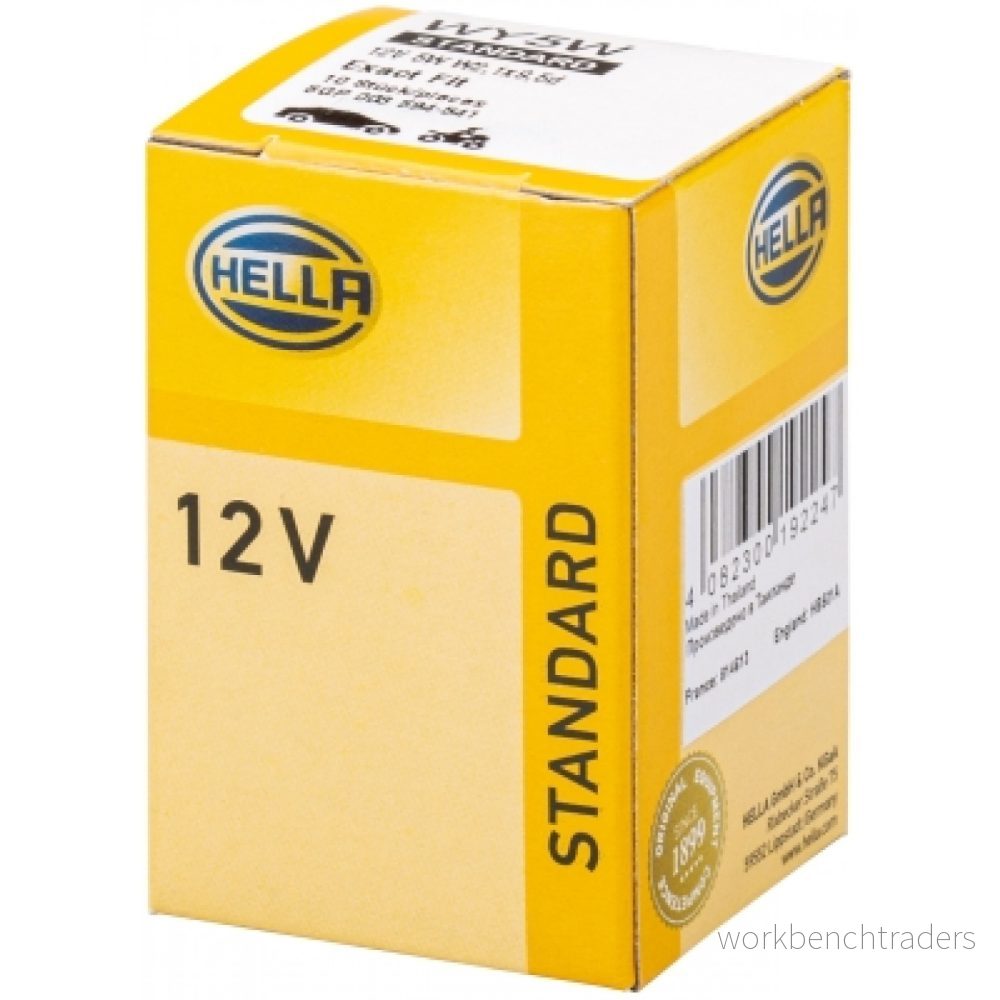 HELLA 8GP 003 594 541 Ampoule 12 5 WY5W Halogène avant et arrière AUDI: A4 B7 Avant, A3 Sportback, B6 BMW: 3 Berline, Touring 4082300192247