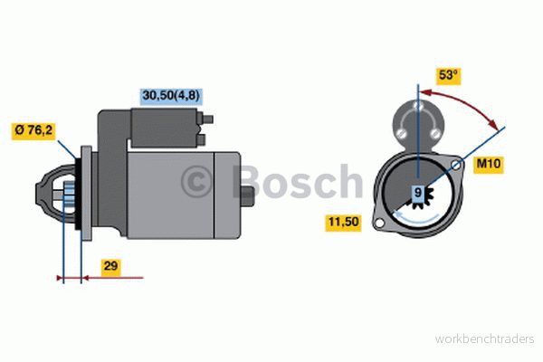 Bosch Startmotor 0 986 021 500
