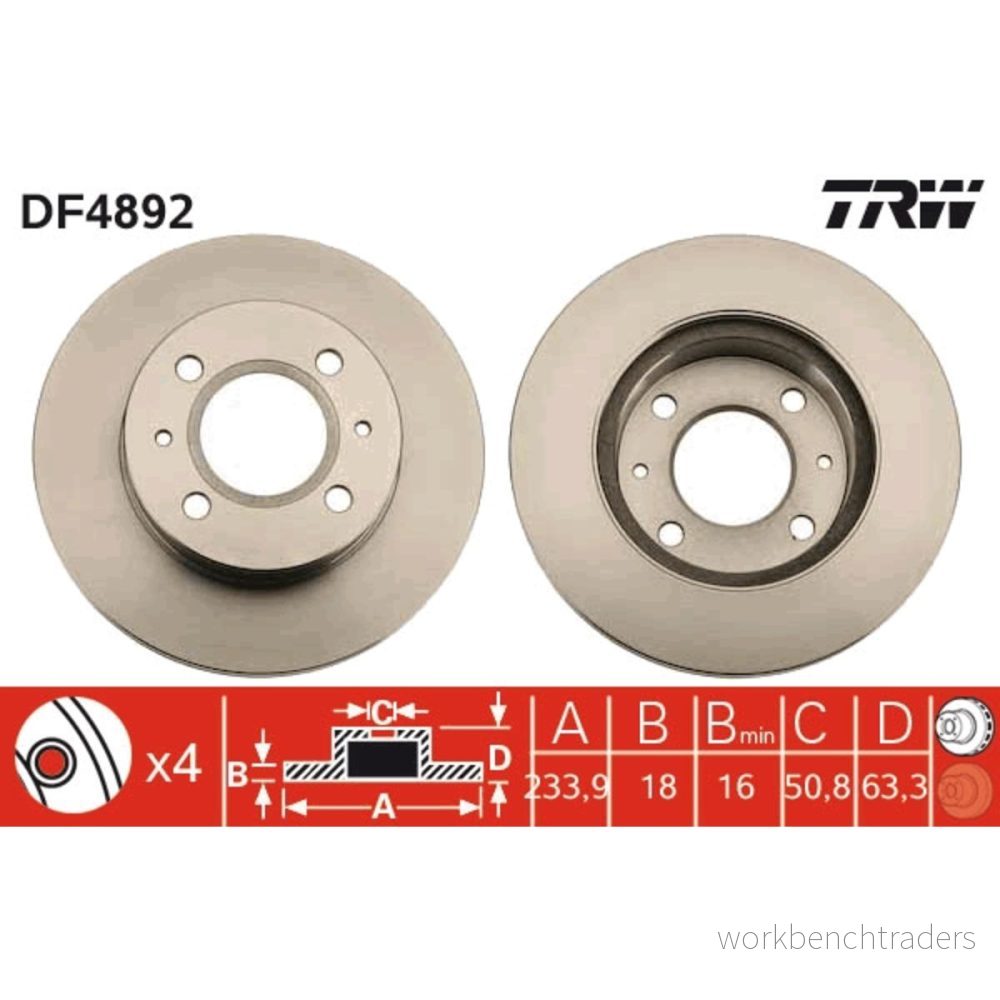 Bromsskiva TRW DF4892 3322937950690