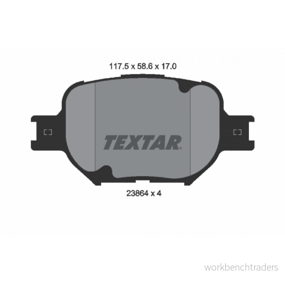 TEXTAR 2386401 Jeu de plaquettes frein non préparé pour indicateur d'usure TOYOTA: Celica VII Coupe, Corolla Verso, IX Berline, LEXUS: IS 3 4019722261725