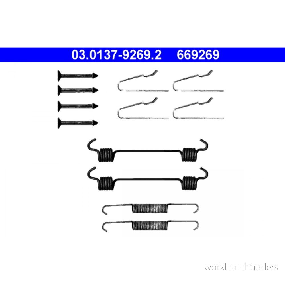 ATE 03.0137 9269.2 Kit d'accessoires, mâchoires de frein stationnement CHRYSLER: 300C Touring, Berline, MERCEDES BENZ: Classe ML 4006633123181