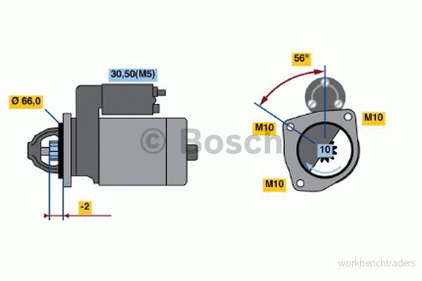Startmotor BOSCH 0 986 018 310 3165143131589