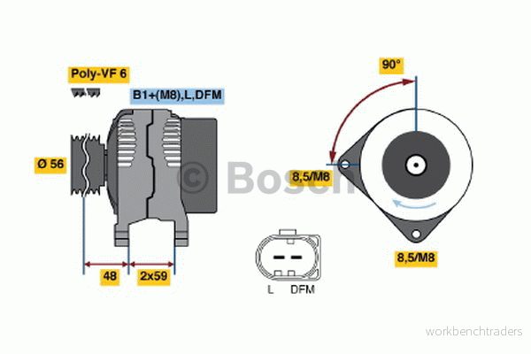 Generator BOSCH 0 986 041 860 3165143175316