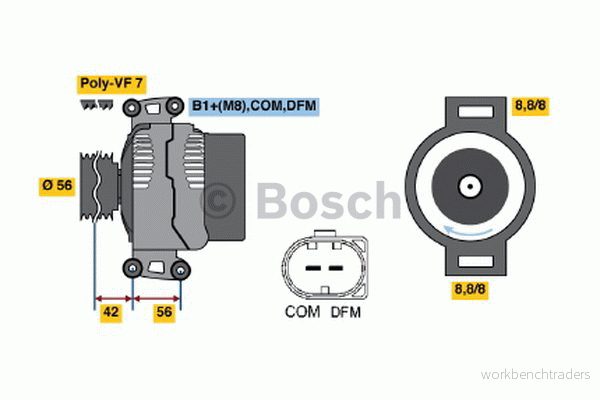 Generator BOSCH 0 986 045 380 3165143530122
