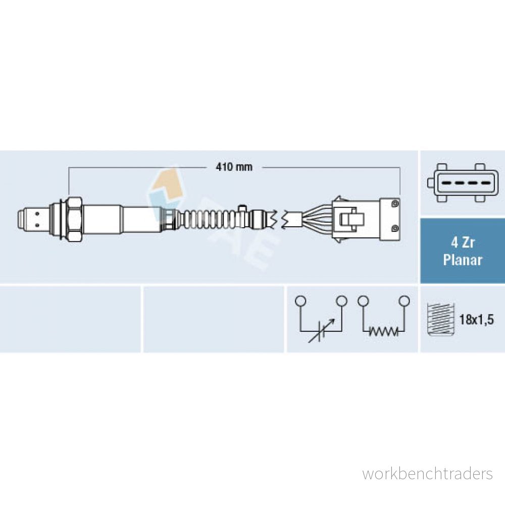 FAE 77282 Sonde lambda chauffé PEUGEOT: 207 3/5 portes, 206 307 CITROËN: Saxo Xsara Picasso, C3 I portes 8435050620847