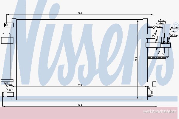 Kondensor, klimatanläggning NISSENS 94801 5707286259171