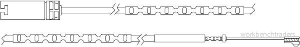 Varningssensor, bromsbeläggslitage QUICK BRAKE WS 0308 A 5706021133844