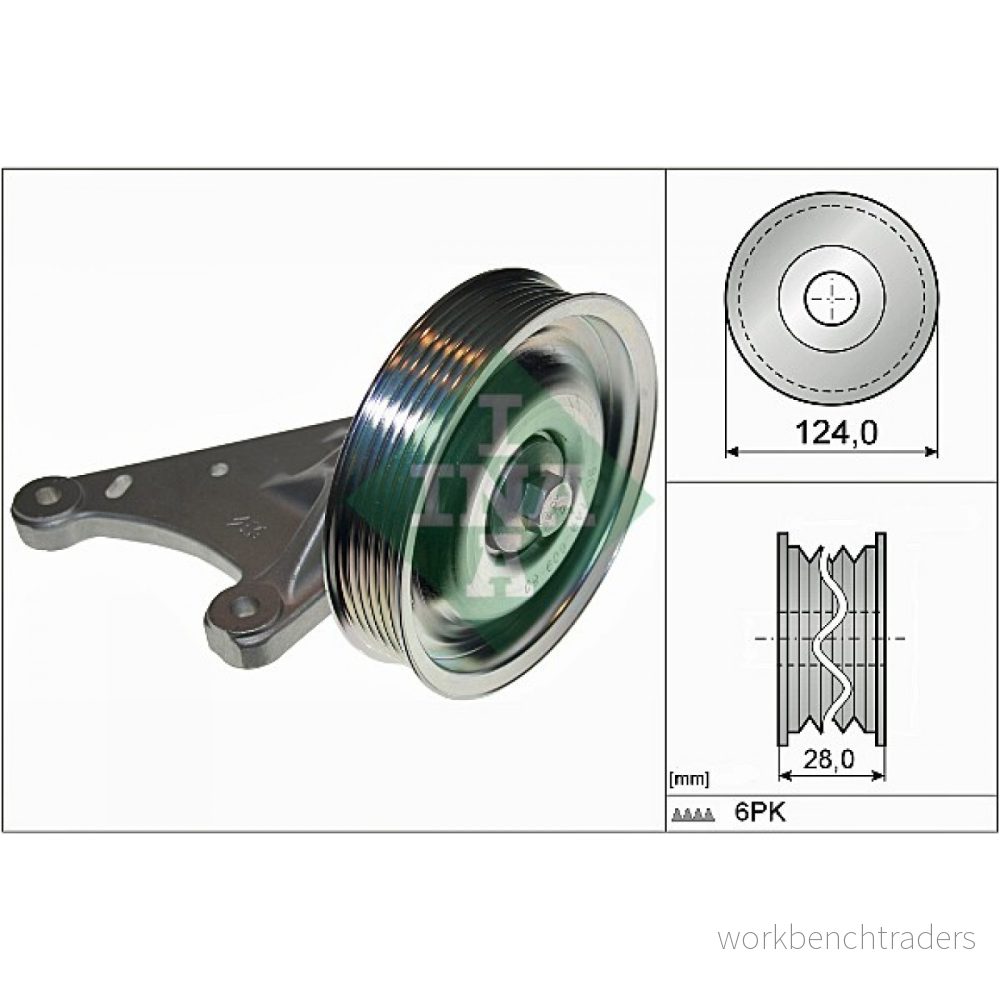 INA 532 0773 10 Galet Enrouleur CITROËN: DS3 3 portes, C3 II, Berlingo II Van, PEUGEOT: Partner 208 I 3/5 308 portes 4005108943217