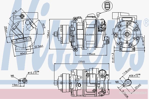 Kompressor, klimatanläggning Nissens 89418 5707286359185