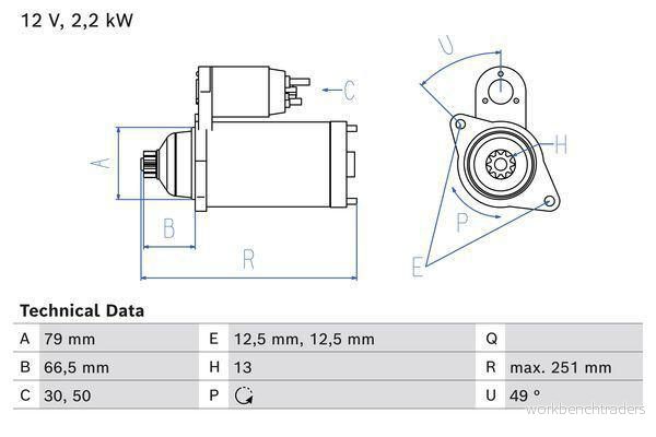 Startmotor Bosch 0 986 026 340 4047026519808