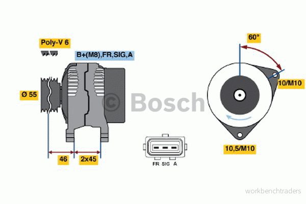 Bosch Generator 0 986 049 151 4047024415027