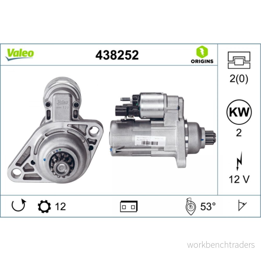 Valeo Startmotor 438252 – Kompatibel med Audi, Seat, Skoda, VW 3276424382528
