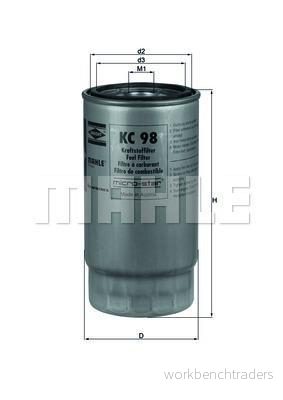 KNECHT KC 98 Bränslefilter 4009026101346