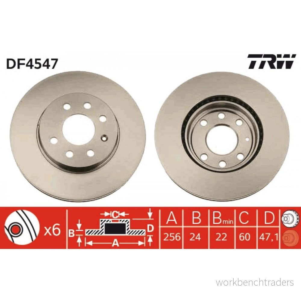 Bromsskiva TRW DF4547 3322937475032