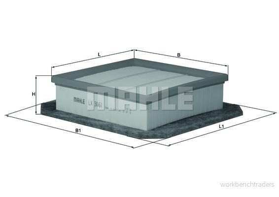 MAHLE ORIGINAL Luftfilter LX 3061 4009026844472