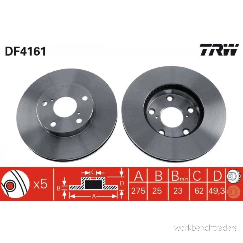 Bromsskiva Trw DF4161 3322937289035