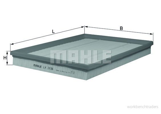 Luftfilter KNECHT LX 2036 4009026604069
