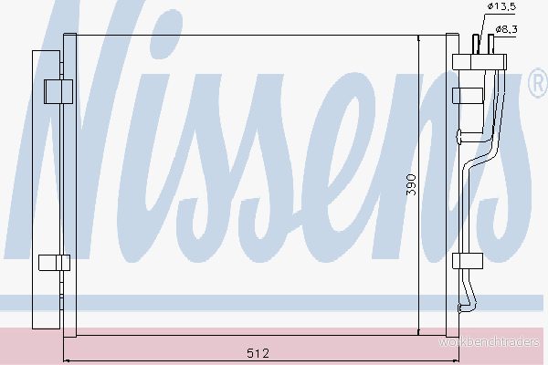 Nissens Kondensor, Klimatanläggning 940007 5707286251649