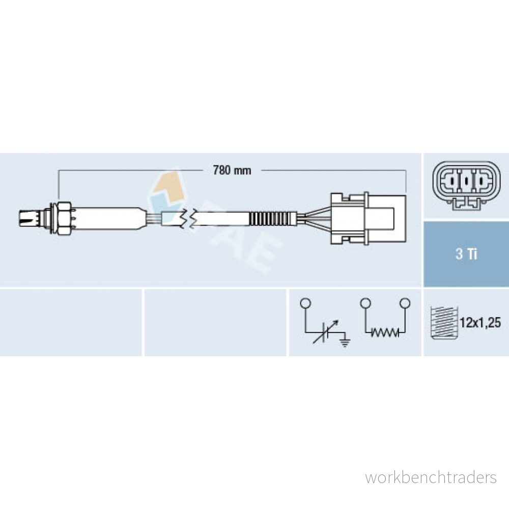 FAE 77181 Sonde lambda chauffé NISSAN: Primera Berline, Sunny 3, 100NX