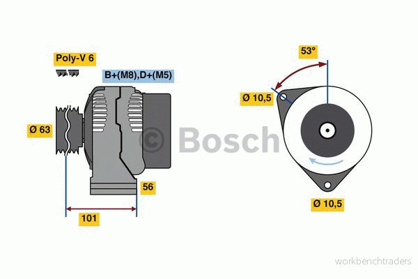 Generator BOSCH 0 986 039 760 3165141163773
