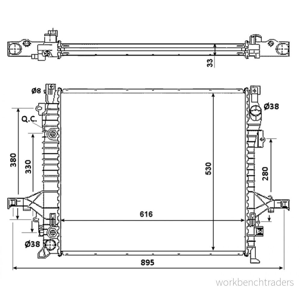 Kylare, motorkylning NRF 58356 8718042091185