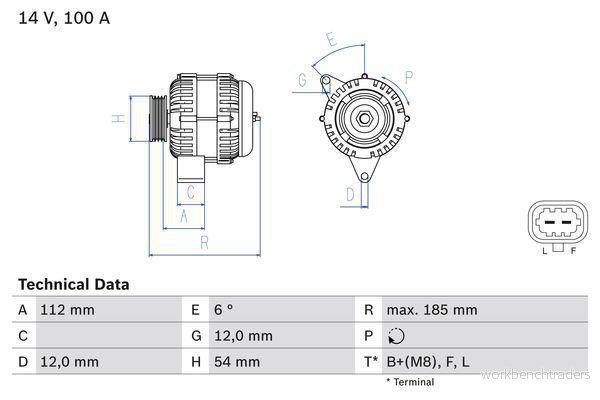 Generator BOSCH 0 986 083 450 4047026051056