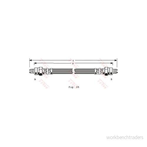 TRW PHC223 Bromsslang 445 mm M10x1 3322935301937