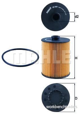 KNECHT Oljefilter OX 983D 4009026930441