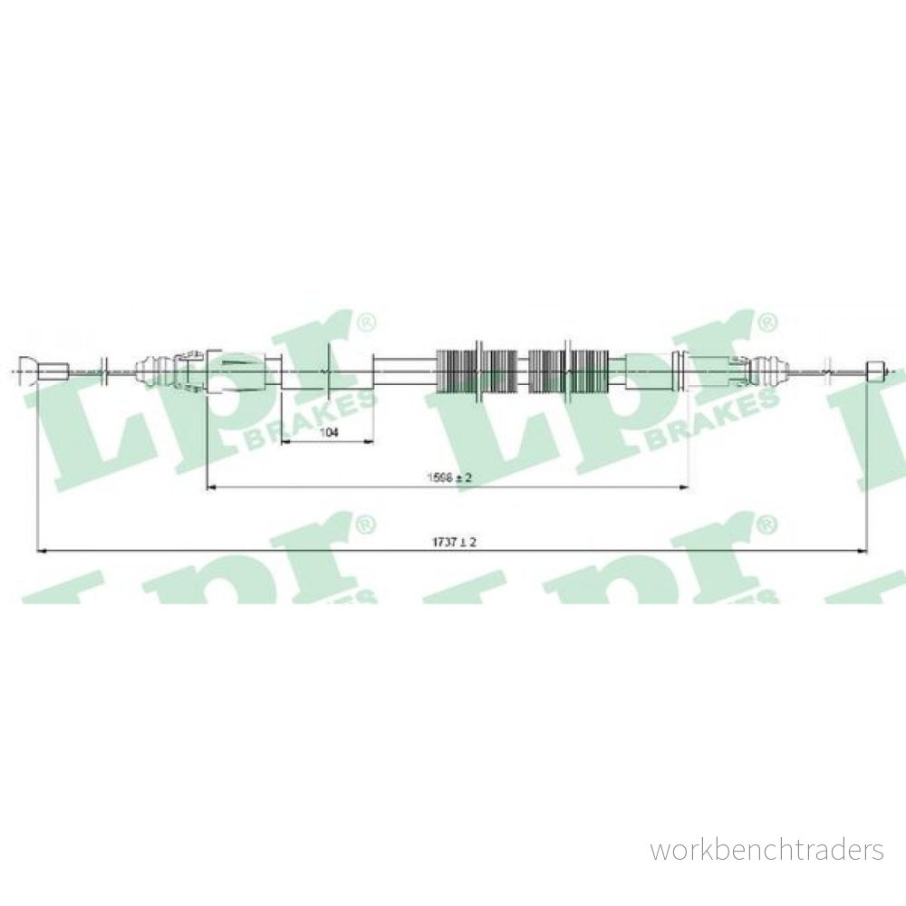 Vajer, parkeringsbroms Lpr C1028B 8032928120647
