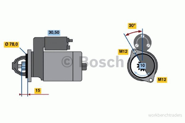 Startmotor BOSCH 0 986 014 940 3165141035827