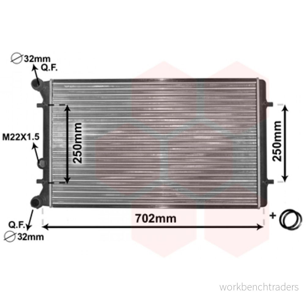 VAN WEZEL 03002155 Radiateur du moteur Aluminium 650 415 34 *** IR PLUS avec accessoires ailettes jointes mécaniquement VOLKSWAGEN: Bora Berline 5410909165253