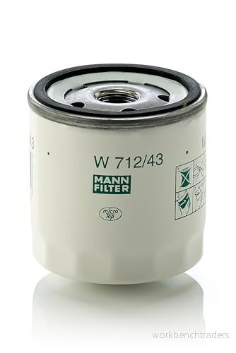 MANN-FILTER Oljefilter W 712/43 - Ford, Mazda, Rover, Skoda 4011558730000