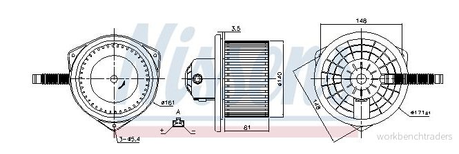 Kupéfläkt NISSENS 87142 5707286386068