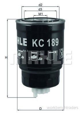 Bränslefilter Knecht KC 189 Nissan 4009026503195