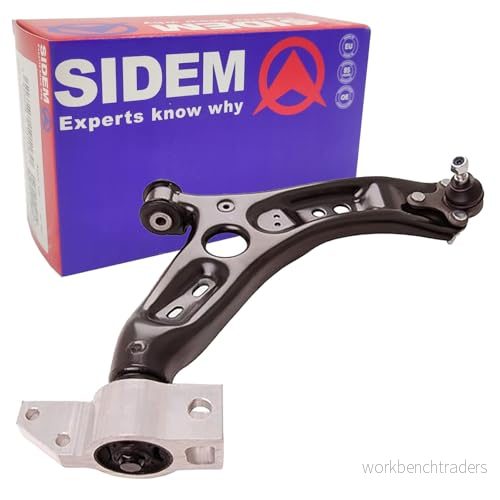 SIDEM 63877 Bras de suspension Essieu avant droit Barre oscillant transversal Tôle d'acier 15,4 force VOLKSWAGEN: GOLF 6, Touran I 5413978219414