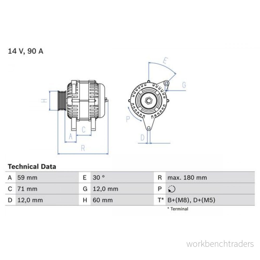 Generator BOSCH 0 986 042 000 3165143175118