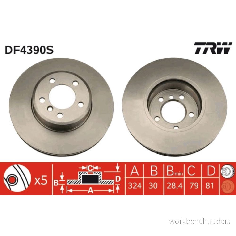 Bromsskiva Trw DF4390S 3322937472598