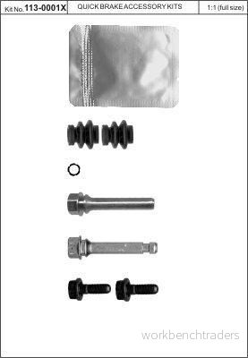 Styrlagersats, bromsok QUICK BRAKE 113 0001X 5706021148565