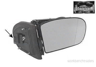 Rétroviseur extérieur Van Wezel 3032854 sans câble, cache, feu clignotant droit asphérique, pour ajustage électrique des rétroviseurs, chauf